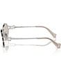 Miu Miu Women's MU 52YS54-X 54mm Oval Mirrored Sunglasses, Color:Silver/Ivory Mirror - Image 3