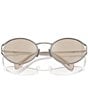 Miu Miu Women's MU 52YS54-X 54mm Oval Mirrored Sunglasses, Color:Silver/Ivory Mirror - Image 5