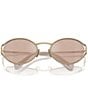 Miu Miu Women's MU 52YS54-X 54mm Oval Mirrored Sunglasses, Color:Pale Gold/Pink Mirror - Image 5