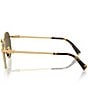Miu Miu Women's MU 55ZS50-X 50mm Round Sunglasses, Color:Gold/Dark Brown - Image 3