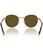 Miu Miu Women's MU 55ZS50-X 50mm Round Sunglasses, Color:Gold/Dark Brown - Image 4