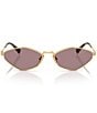 Miu Miu Women's MU 56ZS56-X 56mm Geometric Statement Sunglasses, Color:Gold/Light Purple Brown - Image 2
