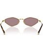 Miu Miu Women's MU 56ZS56-X 56mm Geometric Statement Sunglasses, Color:Gold/Light Purple Brown - Image 4