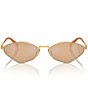 Miu Miu Women's MU 56ZS56-X 56mm Geometric Statement Sunglasses, Color:Gold/Light Orange Mirror - Image 2