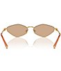 Miu Miu Women's MU 56ZS56-X 56mm Geometric Statement Sunglasses, Color:Gold/Light Orange Mirror - Image 4