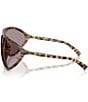 Miu Miu Women's MU A01S75-X 75mm Havana Wrap Statement Shield Sunglasses, Color:Havana/Light Purple Brown - Image 3