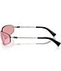 Miu Miu Women's MU A50S68-Z 69mm Oval Gradient Mirrored Sunglasses, Color:Silver/Pink Mirror Lilac - Image 3