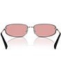 Miu Miu Women's MU A50S68-Z 69mm Oval Gradient Mirrored Sunglasses, Color:Silver/Pink Mirror Lilac - Image 4