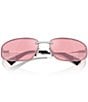 Miu Miu Women's MU A50S68-Z 69mm Oval Gradient Mirrored Sunglasses, Color:Silver/Pink Mirror Lilac - Image 5