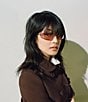 Miu Miu Women's MU A50S68-Z 69mm Oval Gradient Mirrored Sunglasses, Color:Silver/Pink Mirror Lilac - Image 6