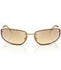 Miu Miu Women's MU A50S68-Z 69mm Oval Gradient Mirrored Sunglasses, Color:Gold/Yellow Gradient Gray Mirror - Image 2