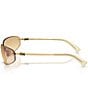 Miu Miu Women's MU A50S68-Z 69mm Oval Gradient Mirrored Sunglasses, Color:Gold/Yellow Gradient Gray Mirror - Image 3