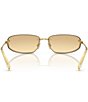 Miu Miu Women's MU A50S68-Z 69mm Oval Gradient Mirrored Sunglasses, Color:Gold/Yellow Gradient Gray Mirror - Image 4