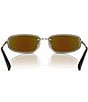Miu Miu Women's MU A50S68-Z 69mm Oval Gradient Mirrored Sunglasses, Color:Silver/Light Green Mirror Blue - Image 4
