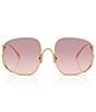 Miu Miu Women's MU57S5 57mm Square Sunglasses, Color:Gold/Brown to Dark Violet - Image 2