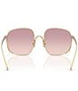 Miu Miu Women's MU57S5 57mm Square Sunglasses, Color:Gold/Brown to Dark Violet - Image 4