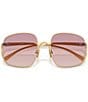 Miu Miu Women's MU57S5 57mm Square Sunglasses, Color:Gold/Brown to Dark Violet - Image 5