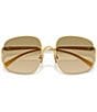 Miu Miu Women's MU57S5 57mm Square Sunglasses, Color:Gold/Yellow to Brown - Image 5