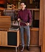 Color:Garnet - Image 4 - City Flannel Performance Stretch Houston Plaid Long Sleeve Woven Shirt