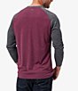 Color:Plum Heather Color Block - Image 2 - Color Block EasyKnit Long-Sleeve Henley