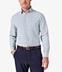 Color:Nickel - Image 1 - Leeward Madison Check Trim Fit Performance Stretch Long Sleeve Woven Shirt