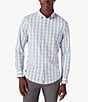 Color:White - Image 1 - Leeward No-Tuck Performance Stretch Pelham Plaid Long Sleeve Woven Shirt