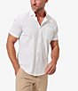 Color:White - Image 1 - Leeward Solid Performance Short-Sleeve Woven Shirt