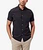 Color:Black - Image 1 - Leeward Solid Performance Short-Sleeve Woven Shirt