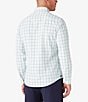 Color:White - Image 2 - Leeward Trim Fit No Tuck Presidio Plaid Performance Stretch Long Sleeve Woven Shirt