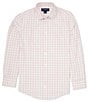 Color:White - Image 1 - Performance Stretch Leeward Danbury Plaid Long Sleeve Woven Shirt