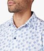 Color:White - Image 4 - Performance Stretch Versa Eclipse Print Short Sleeve Polo Shirt