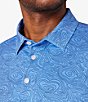 Color:Provence Topography - Image 3 - Performance Stretch Versa Printed Short Sleeve Polo Shirt