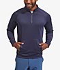 Color:Navy - Image 1 - Solid Versa Performance Stretch Quarter-Zip Pullover