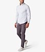 Color:Sky - Image 3 - Trim Fit Ellis Performance Stretch Solid Long Sleeve Oxford Shirt