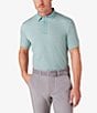 Color:Nile - Image 1 - Trim Fit Stripe Performance Stretch Short Sleeve Polo Shirt