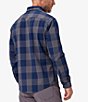 Color:Gray/Navy Buffalo Plaid - Image 2 - Upstate Flannel Buffalo Plaid Performance Stretch Long-Sleeve Woven Shirt