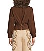 Mo Maya Crew Neck Long Sleeve Embroidered Sweater - Image 2