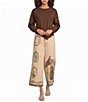 Mo Maya Crew Neck Long Sleeve Embroidered Sweater - Image 3