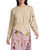 Mo Maya Crew Neck Long Sleeve Embroidered Sweater - Image 1
