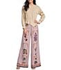 Mo Maya Crew Neck Long Sleeve Embroidered Sweater - Image 3