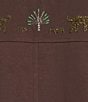 Mo Maya Cropped Embroidered Short Sleeve Crew Neck Tee - Image 4