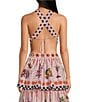 Mo Maya Jaipur Kite Cropped Halter Printed Coordinating Top - Image 2