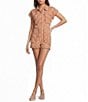 Mo Maya Karina Plaid Collared Neck Short Sleeve Romper - Image 1