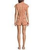 Mo Maya Karina Plaid Collared Neck Short Sleeve Romper - Image 2