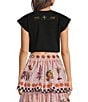 Mo Maya Leo Crop Embroidered Tee - Image 2