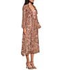 Mo Maya Ruby Floral Light Weight Long Jacket - Image 3