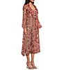 Mo Maya Ruby Floral Light Weight Long Jacket - Image 3