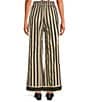 Mo Maya Sonoran Snake Print Wide Leg Pants, Color:Beige/Black - Image 2