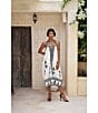 Mo Maya Tara Hand Block Print Halter Midi Dress, Color:White - Image 7