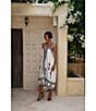 Mo Maya Tara Hand Block Print Halter Midi Dress, Color:White - Image 8